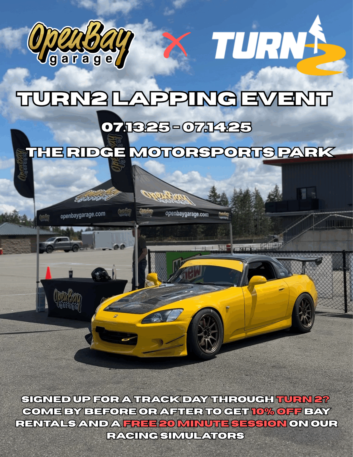 SIGNED UP FOR A TRACK DAY THROUGH TURN 2 SIGNED UP FOR A TRACK DAY THROUGH TURN 2
