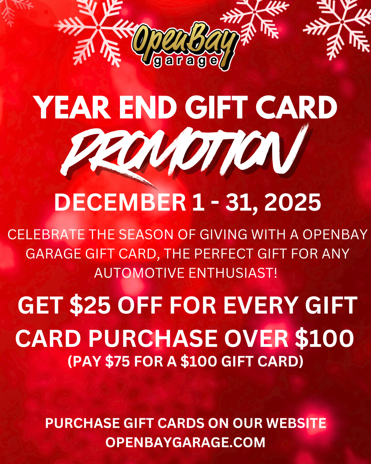 DECEMBER GIFT CARD PROMOTION