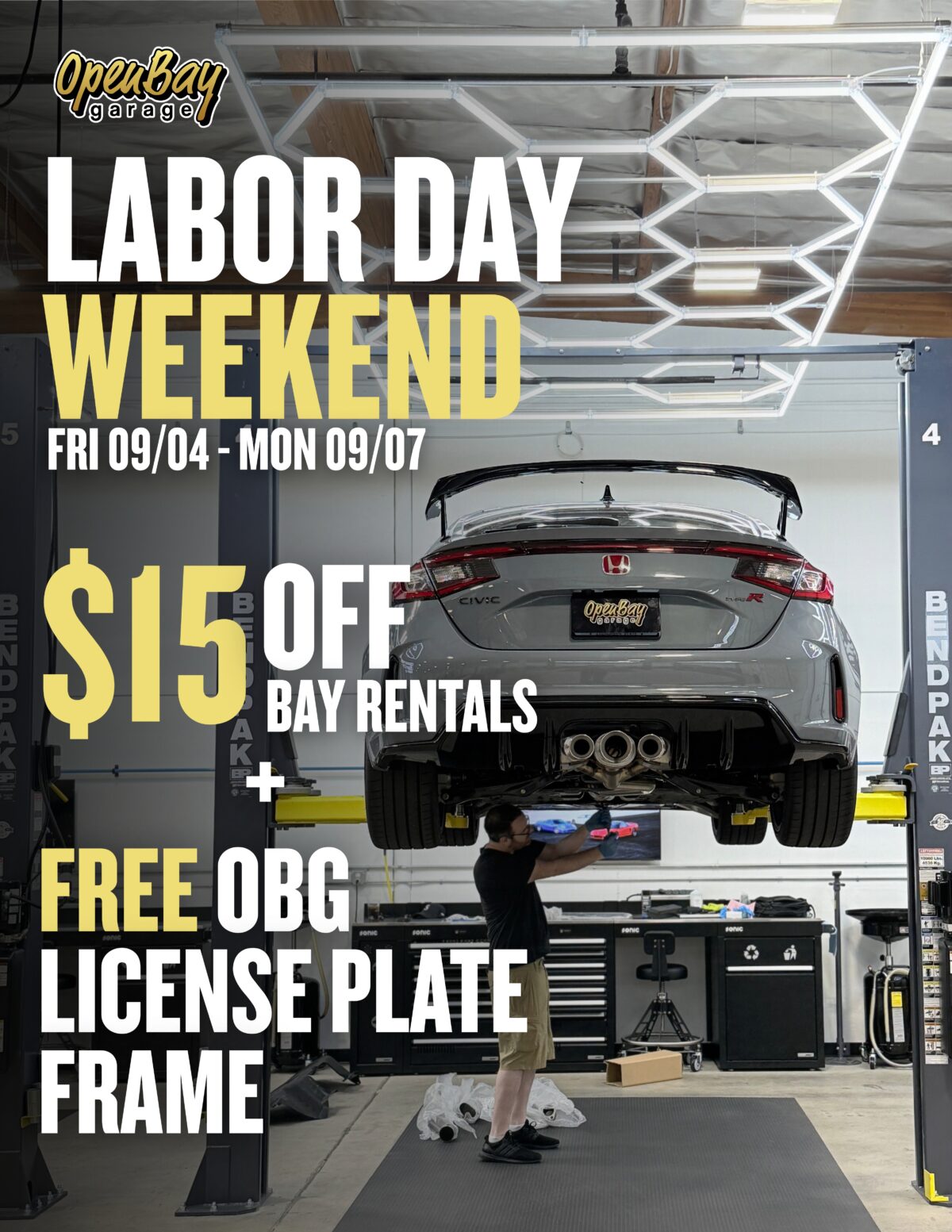 Scan to unlock your Cars & Coffee exclusive $15 off your first bay rental or a free extra hour when you book 3 hours. (3)